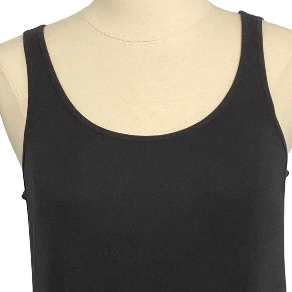 Eileen Fisher Classic Black Sleeveless Maxi Dress - Picture 3 of 9